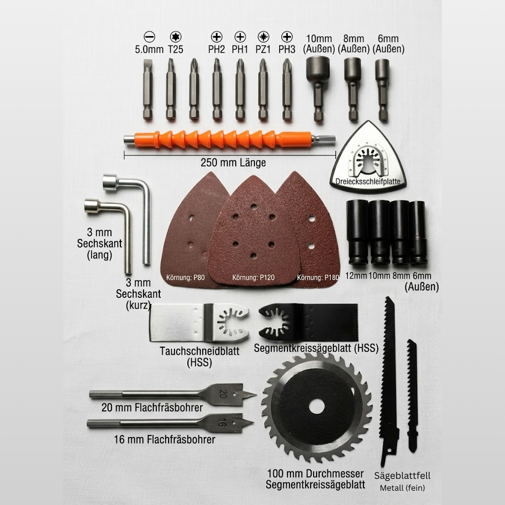 🚀 GERTOOLS  Multi-Power Werkzeugset – 10-in-1 Profi System + GRATIS ZUBEHÖR SET