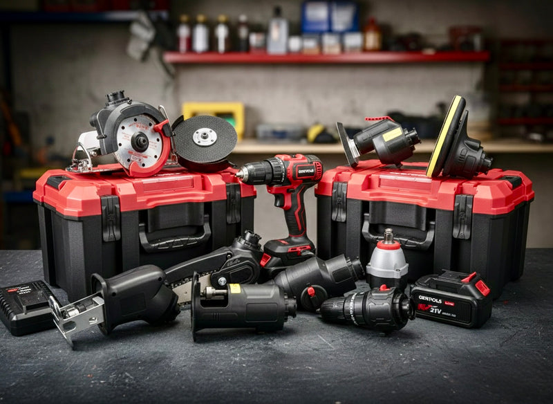 🚀 GERTOOLS  Multi-Power Werkzeugset – 10-in-1 Profi System + GRATIS ZUBEHÖR SET